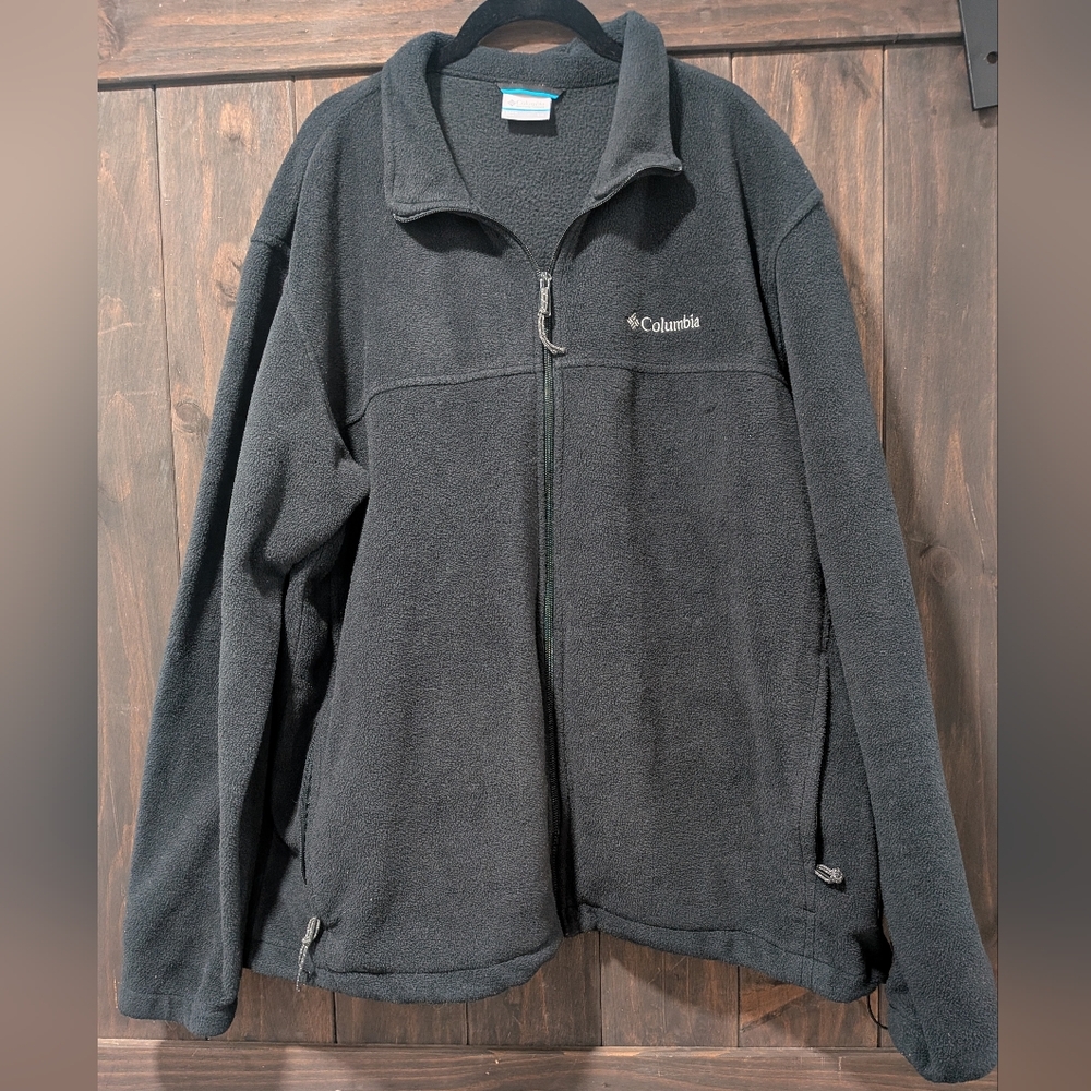 Columbia Men’s Black Full Zip Fleece Jacket XXL